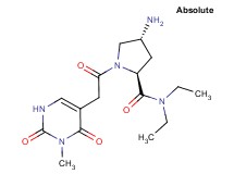 (4R)-4-amino-N,N-diethyl-1-[(3-methyl-2,4-dioxo-1,2,3,4-tetrahydropyrimidin-5-yl)acetyl]-L-prolinamide