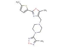 1-{[5-methyl-2-(5-methyl-2-thienyl)-1,3-oxazol-4-yl]methyl}-4-(4-methyl-1,2,5-oxadiazol-3-yl)piperazine