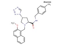 (4R)-1-[(2-methoxy-1-naphthyl)methyl]-N-(4-methylbenzyl)-4-(1H-tetrazol-1-yl)-L-prolinamide