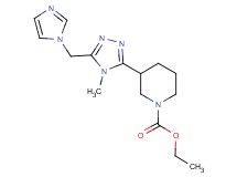 ethyl 3-[5-(1H-imidazol-1-ylmethyl)-4-methyl-4H-1,2,4-triazol-3-yl]piperidine-1-carboxylate