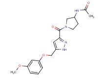 N-[1-({5-[(3-methoxyphenoxy)methyl]-1H-pyrazol-3-yl}carbonyl)pyrrolidin-3-yl]acetamide