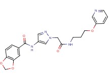 N-[1-(2-oxo-2-{[3-(3-pyridinyloxy)propyl]amino}ethyl)-1H-pyrazol-4-yl]-1,3-benzodioxole-5-carboxamide