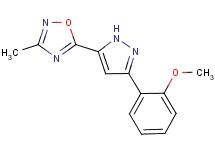 5-[3-(2-methoxyphenyl)-1H-pyrazol-5-yl]-3-methyl-1,2,4-oxadiazole