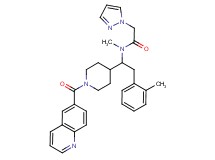 N-methyl-N-{2-(2-methylphenyl)-1-[1-(6-quinolinylcarbonyl)-4-piperidinyl]ethyl}-2-(1H-pyrazol-1-yl)acetamide