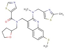 N-{[2-{methyl[(2-methyl-1,3-thiazol-4-yl)methyl]amino}-7-(methylthio)-3-quinolinyl]methyl}-N-(tetrahydro-2-furanylmethyl)-1,3-thiazole-5-carboxamide