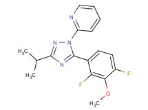2-[5-(2,4-difluoro-3-methoxyphenyl)-3-isopropyl-1H-1,2,4-triazol-1-yl]pyridine