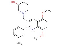 1-{[5,8-dimethoxy-2-(3-methylphenyl)-3-quinolinyl]methyl}-3-piperidinol