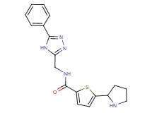 N-[(5-phenyl-4H-1,2,4-triazol-3-yl)methyl]-5-(2-pyrrolidinyl)-2-thiophenecarboxamide trifluoroacetate