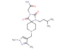 2-[8-[(1,3-dimethyl-1H-pyrazol-4-yl)methyl]-1-(3-methylbutyl)-2,4-dioxo-1,3,8-triazaspiro[4.5]dec-3-yl]acetamide