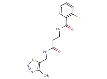 2-fluoro-N-(3-{[(4-methyl-1,2,3-thiadiazol-5-yl)methyl]amino}-3-oxopropyl)benzamide