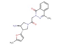 2-{2-[(3R*,4S*)-3-amino-4-(5-methyl-2-furyl)pyrrolidin-1-yl]-2-oxoethyl}-4-methylphthalazin-1(2H)-one