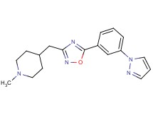 1-methyl-4-({5-[3-(1H-pyrazol-1-yl)phenyl]-1,2,4-oxadiazol-3-yl}methyl)piperidine