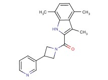 3,4,7-trimethyl-2-{[3-(3-pyridinyl)-1-azetidinyl]carbonyl}-1H-indole