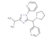 2-{3-isopropyl-5-[pyridin-3-yl(pyrrolidin-1-yl)methyl]-1H-1,2,4-triazol-1-yl}pyridine