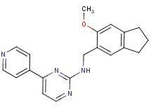 N-[(6-methoxy-2,3-dihydro-1H-inden-5-yl)methyl]-4-(4-pyridinyl)-2-pyrimidinamine