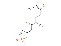 2-(1,1-dioxido-2,3-dihydro-3-thienyl)-N-methyl-N-[2-(4-methyl-1,3-thiazol-5-yl)ethyl]acetamide
