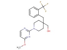 {1-(4-methoxypyrimidin-2-yl)-4-[2-(trifluoromethyl)benzyl]piperidin-4-yl}methanol
