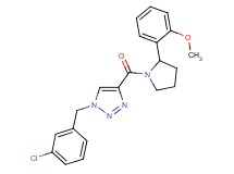 1-(3-chlorobenzyl)-4-{[2-(2-methoxyphenyl)-1-pyrrolidinyl]carbonyl}-1H-1,2,3-triazole