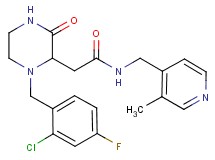 2-[1-(2-chloro-4-fluorobenzyl)-3-oxo-2-piperazinyl]-N-[(3-methyl-4-pyridinyl)methyl]acetamide
