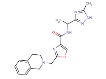 2-(3,4-dihydroisoquinolin-2(1H)-ylmethyl)-N-[1-(5-methyl-1H-1,2,4-triazol-3-yl)ethyl]-1,3-oxazole-4-carboxamide