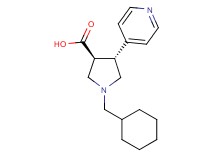 (3S*,4R*)-1-(cyclohexylmethyl)-4-(4-pyridinyl)-3-pyrrolidinecarboxylic acid