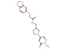 2-(1,3-benzodioxol-5-yloxy)-N-{[1-(1-methyl-6-oxo-1,6-dihydropyridazin-4-yl)pyrrolidin-3-yl]methyl}acetamide