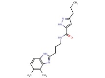 N-[3-(4,5-dimethyl-1H-benzimidazol-2-yl)propyl]-3-propyl-1H-pyrazole-5-carboxamide