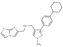 1-[3-(4-cyclohexylphenyl)-1-methyl-1H-pyrazol-4-yl]-N-(imidazo[2,1-b][1,3]thiazol-6-ylmethyl)methanamine