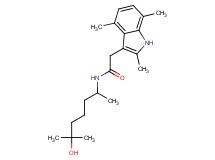N-(5-hydroxy-1,5-dimethylhexyl)-2-(2,4,7-trimethyl-1H-indol-3-yl)acetamide