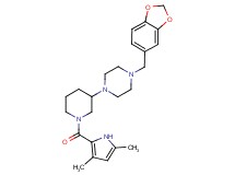 1-(1,3-benzodioxol-5-ylmethyl)-4-{1-[(3,5-dimethyl-1H-pyrrol-2-yl)carbonyl]-3-piperidinyl}piperazine