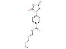 4-(2,4-dioxoimidazolidin-1-yl)-N-[3-(methylthio)propyl]benzamide