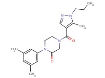 1-(3,5-dimethylphenyl)-4-[(5-methyl-1-propyl-1H-pyrazol-4-yl)carbonyl]-2-piperazinone