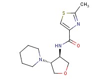 2-methyl-N-[(3R*,4R*)-4-piperidin-1-yltetrahydrofuran-3-yl]-1,3-thiazole-4-carboxamide