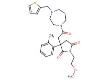 1-(2-methoxyethyl)-3-(2-methylphenyl)-3-{2-oxo-2-[4-(2-thienylmethyl)-1,4-diazepan-1-yl]ethyl}-2,5-pyrrolidinedione
