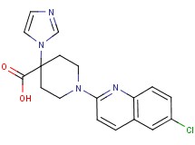 1-(6-chloroquinolin-2-yl)-4-(1H-imidazol-1-yl)piperidine-4-carboxylic acid