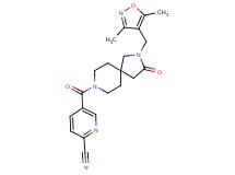5-({2-[(3,5-dimethyl-4-isoxazolyl)methyl]-3-oxo-2,8-diazaspiro[4.5]dec-8-yl}carbonyl)-2-pyridinecarbonitrile