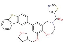 7-dibenzo[b,d]thien-2-yl-9-(tetrahydro-3-furanylmethoxy)-4-(1,3-thiazol-5-ylcarbonyl)-2,3,4,5-tetrahydro-1,4-benzoxazepine