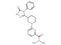 N,N-dimethyl-6-[3-(5-oxo-4-phenyl-4,5-dihydro-1H-1,2,4-triazol-3-yl)-1-piperidinyl]-2-pyrazinecarboxamide