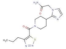 2-(2-{1-[(4-propyl-1,2,3-thiadiazol-5-yl)carbonyl]piperidin-4-yl}-1H-imidazol-1-yl)acetamide