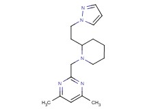 4,6-dimethyl-2-({2-[2-(1H-pyrazol-1-yl)ethyl]-1-piperidinyl}methyl)pyrimidine