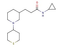 N-cyclopropyl-3-[1-(tetrahydro-2H-thiopyran-4-yl)-3-piperidinyl]propanamide