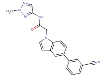 2-[5-(3-cyanophenyl)-1H-indol-1-yl]-N-(2-methyl-2H-1,2,3-triazol-4-yl)acetamide