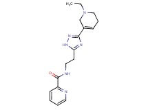 N-{2-[3-(1-ethyl-1,2,5,6-tetrahydropyridin-3-yl)-1H-1,2,4-triazol-5-yl]ethyl}pyridine-2-carboxamide