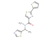 N-methyl-N-[1-(1,3-thiazol-5-yl)ethyl]-2-(2-thienyl)-1,3-thiazole-4-carboxamide