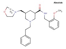 (3R,5S)-N-(2-methoxybenzyl)-5-(4-morpholinylmethyl)-1-(2-phenylethyl)-3-piperidinecarboxamide