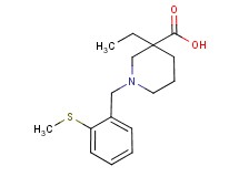 3-ethyl-1-[2-(methylthio)benzyl]piperidine-3-carboxylic acid