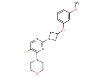 4-{5-fluoro-2-[3-(3-methoxyphenoxy)-1-azetidinyl]-4-pyrimidinyl}morpholine