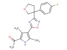 1-(4-{3-[3-(4-fluorophenyl)tetrahydro-3-furanyl]-1,2,4-oxadiazol-5-yl}-3,5-dimethyl-1H-pyrrol-2-yl)ethanone
