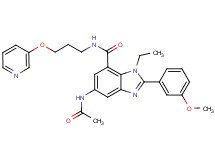 5-(acetylamino)-1-ethyl-2-(3-methoxyphenyl)-N-[3-(3-pyridinyloxy)propyl]-1H-benzimidazole-7-carboxamide