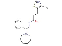N-(2-azepan-1-yl-2-phenylethyl)-3-(4-methyl-1,3-thiazol-5-yl)propanamide